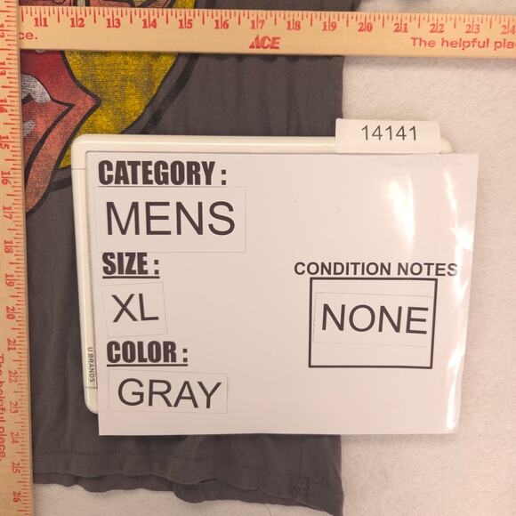 The Rolling Stones Band Crew Neck Short Sleeve T Shirt Mens Size XL Gray - Picture 8 of 9